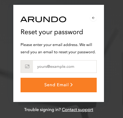 Reset password - step 2